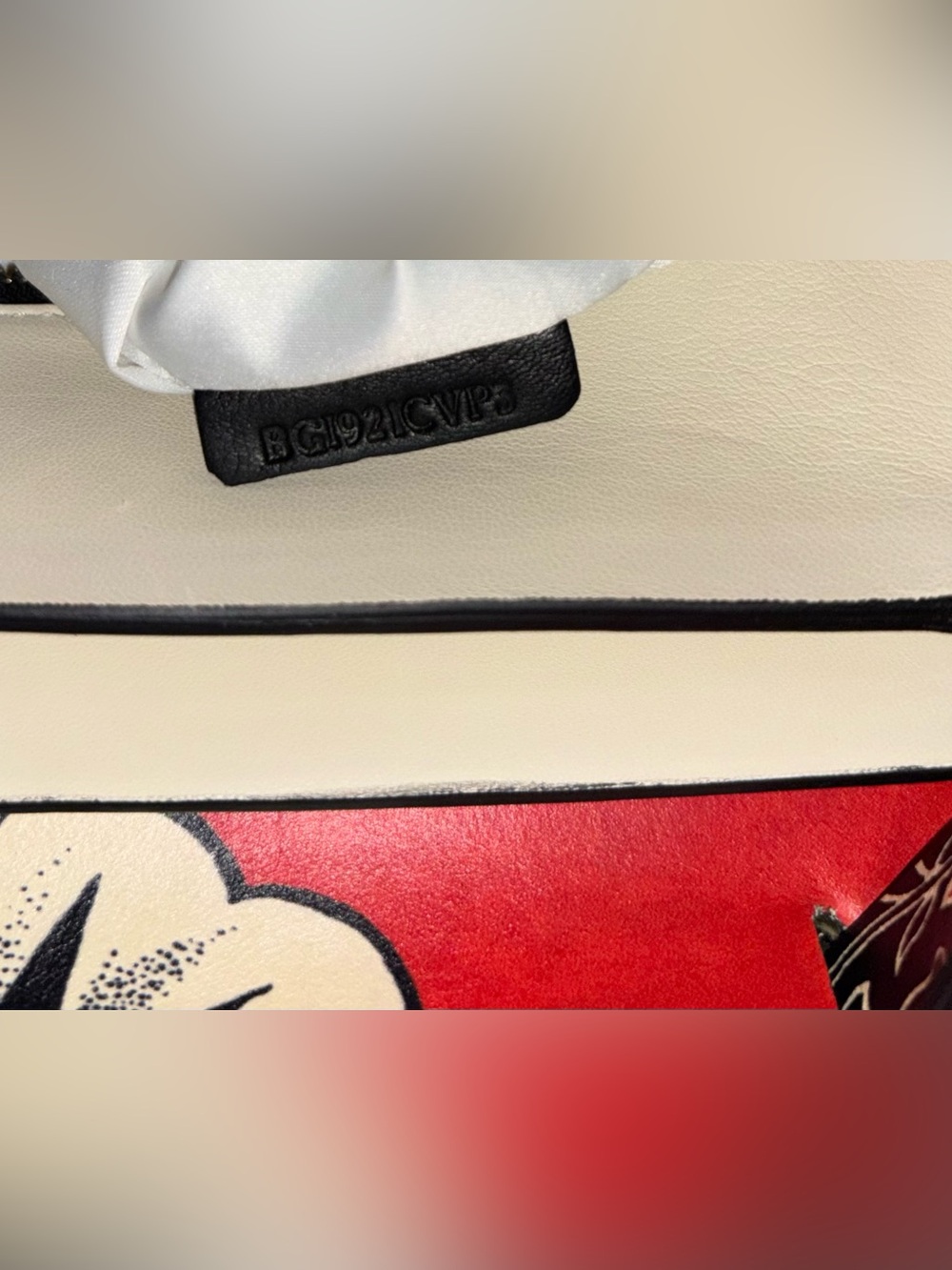 Valentino Graveni Limited Edition Floral Top-Handle Leather Bag with Dusty - Picture 11 of 15